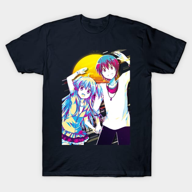 Hideki Hinata and Yui T-Shirt by 80sRetro